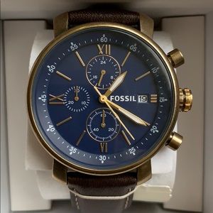 Fossil Men’s Rhett Chronograph Brown Leather Watch